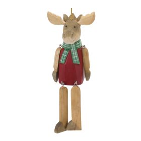 Moose Ornament (Set of 6) 9"H Wood