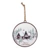 Winter Scene Disc (Set of 12) 6"D Iron