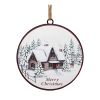 Winter Scene Disc (Set of 12) 6"D Iron