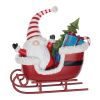 Gnome in Sleigh (Set of 2) 7.75"L x 8"H Resin/Metal