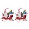 Gnome in Sleigh (Set of 2) 7.75"L x 8"H Resin/Metal