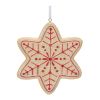 Gingerbread Snowflake Ornament (Set of 12) 4"H Resin