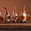 Fall Gnome (Set of 3) 7.25"H, 7.75"H, 8"H Resin