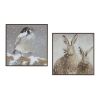 Bird and Rabbit Frame (Set of 2) 9.5"SQ Plastic/MDF