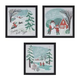 Snow Frame (Set of 3) 10"SQ Plastic/MDF