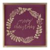 Merry Christmas and Tis The Season Frame (Set of 2) 15.75"SQ MDF/Paper