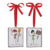 Snowman Ornament (Set of 12) 5.5"H Iron