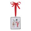 Snowman and Deer Ornament (Set of 12) 5.25"H Iron