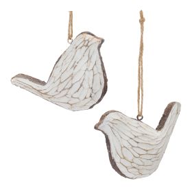 Bird Ornament (Set of 12) 4"L x 3.25"H Resin