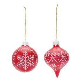 Ornament (Set of 12) 4"H, 4.5"H Resin