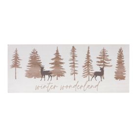 Winter Wonderland Sign (Set of 2) 30"L x 11.75"H MDF