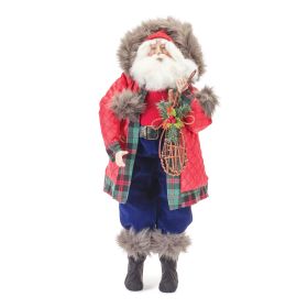 Santa w/Snow Shoes 24"H Polyester