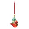 Gnome and Cardinal Ornament (Set of 6) 4.5"H Glass