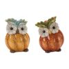 Pumpkin Owl (Set of 2) 6.75"H, 7"H Terra Cotta