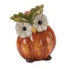 Pumpkin Owl (Set of 2) 6.75"H, 7"H Terra Cotta