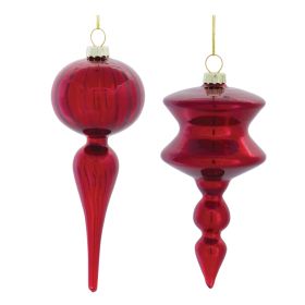 Drop Ornament (Set of 12) 6"H, 6.5"H Glass