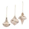 Ornament (Set of 6) 4.5"H Glass