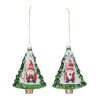 Gnome in Tree Ornament (Set of 12) 5.75"H Glass