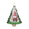 Gnome in Tree Ornament (Set of 12) 5.75"H Glass