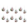 Gnome Ball Ornament (Set of 12) 4"D Glass