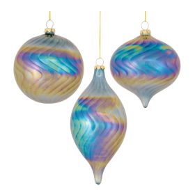 Ornament (Set of 6) 4.75"H, 4.75"H, 7"H Glass