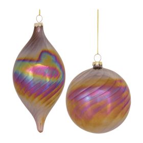 Ornament (Set of 6) 4.75"H, 7"H Glass