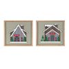 Ski Lodge Frame (Set of 4) 12"L x 10.75"H Wood/MDF