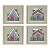 Ski Lodge Frame (Set of 4) 12"L x 10.75"H Wood/MDF