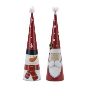 Santa and Snowman (Set of 2) 25"H Iron