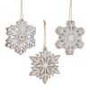 Snowflake Ornament (Set of 3) 4.75"H Resin