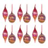 Ornament (Set of 12) 4.25"H, 6"H Glass