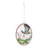 Snowman Disc Ornament (Set of 12) 5"H Glass