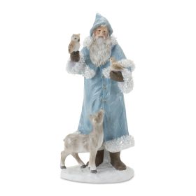 Santa w/Animals (Set of 2) 11.75"H Resin