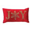 Joy and Noel Pillow (Set of 2) 19"L x 12"H Polyester