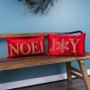 Joy and Noel Pillow (Set of 2) 19"L x 12"H Polyester