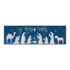 O' Holy Night Sign 40"L x 11.75"H MDF