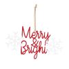 Merry & Bright and Merry Christmas Ornament (Set of 12) 8"L x 3.75"H Metal