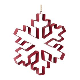 Snowflake Cookie Cutter Ornament (Set of 4) 10.5"H Metal