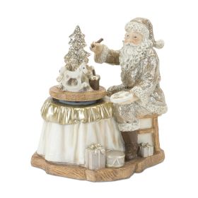 Santa w/Paint Brush (Set of 2) 6.5"H Resin