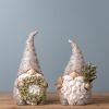 Gnome w/Wreath and Tree (Set of 2) 8.5"H, 9.75"H Resin