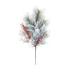 Snowy Pine w/Berry Spray (Set of 2) 20"H PVC