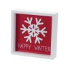 Let It Snow and Happy Winter Sign (Set of 6) 6"SQ MDF