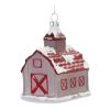 Barn Ornament (Set of 6) 4.75"H Glass