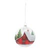 Barn Ball Ornament (Set of 12) 4"D Glass