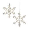 Snowflake Ornament (Set of 12) 5.25"H, 6"H Iron/Glass