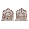 O Holy Night Holy Family (Set of 2) 9"L x 9.25"H MDF