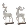 Deer (Set of 2) 8"L x 12.5"H, 8.5"L x 14.5"H Resin