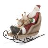 Santa and Animals on Sled (Set of 2) 7"L x 5"H, 5.5"L x 5.5"H Resin