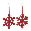 Snowflake Ornament (Set of 12) 7.75"H Wood