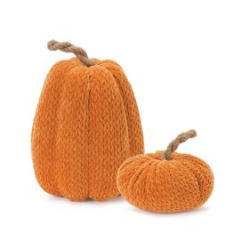 Pumpkin (Set of 2) 6"H, 10.5"H Fabric